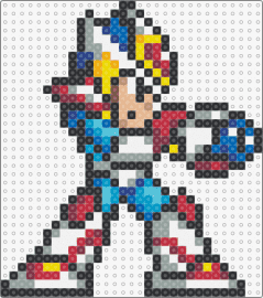 Megaman X2 Armored - mega man,capcom,nintendo,sega,video game,character,blue,red