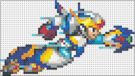 Megaman x5 Falcon - mega man,capcom,nintendo,sega,video game,character,blue,white