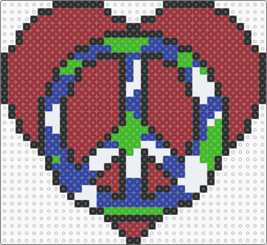 World + Rave = Peace - red
