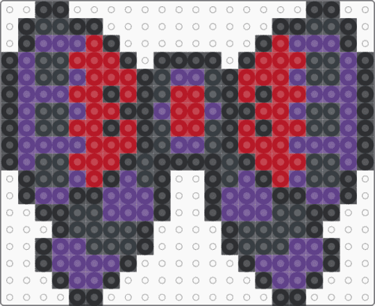 Gengar bow! - bow, cute, gaming, gas, gengar, pokemon, purple, red, scary