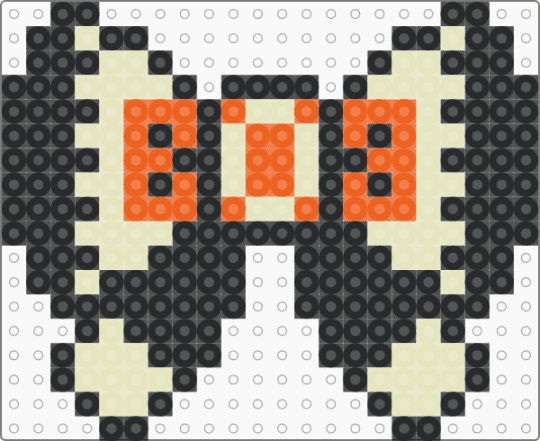 Mimikyu bow! - beige, cute, gaming, love, mimikyu, orange, pokemon, sad, scary