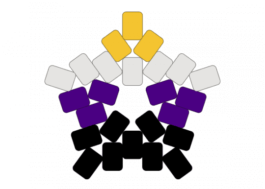 Non~Binary star!(Goes with Non~Binary cuff!) - june, late, love, nonbi, nonbinary, noteither, pride, purple, yellow, youcore