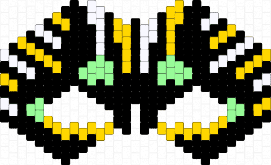Mask pt 1 - black,yellow,teal
