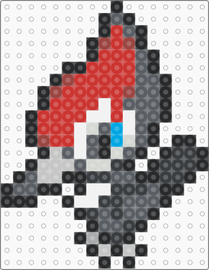 Pikipek - red,gray,pokemon,pikipek