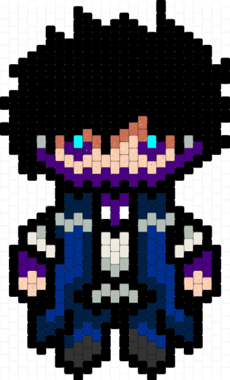 Dabi - beige, black, blue, purple