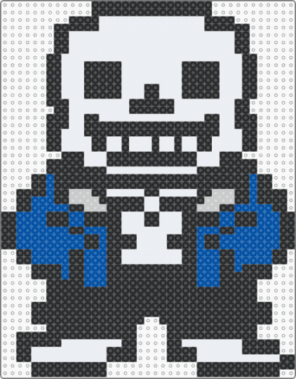 Sans Perler Charm - black,white,blue