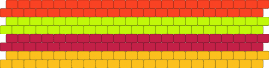 TQBF Peyote cuff - red,yellow