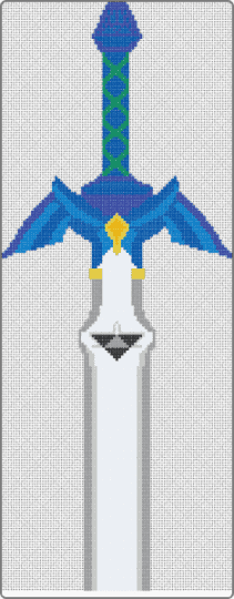 Master Sword - blue,purple,gray,beige