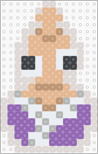 kinger rotator cuff perler bead - beige