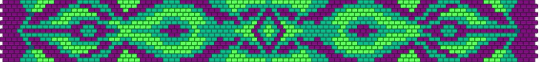 Peyote 3 - green, pink, teal
