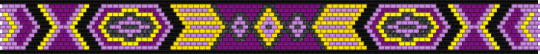 purple gold peyote - pink, yellow
