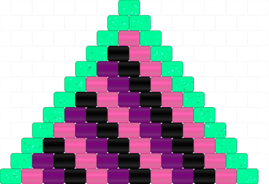 Stripe cat ear - teal,pink