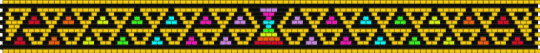 peyote rainbow belt - black, yellow