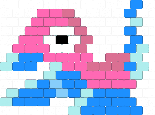 porygon! - light blue, pink