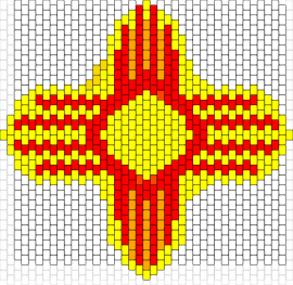 Small Zia - zia,new mexico,sun,symbol,yellow,red