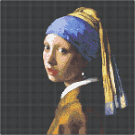 ear ring - girl,pearl earring,painting,art,female,portrait,gold,blue,black,beige