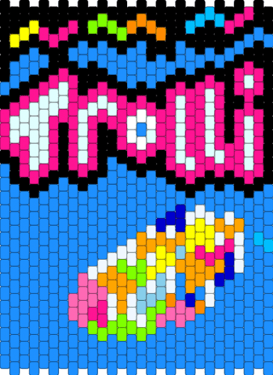 TROLLI BAG BAG FRONT PANEL - light blue,pink