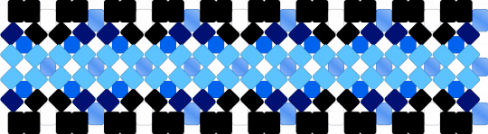 kandi blue diamond pattern - blue, light blue
