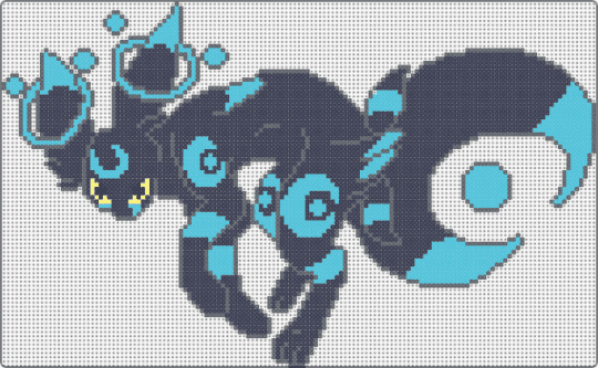 Mega Umbreon - big perler bead, cute, dark, eeveelution, mega pokemon, pokemon, purple, shiny umbreon, umbreon
