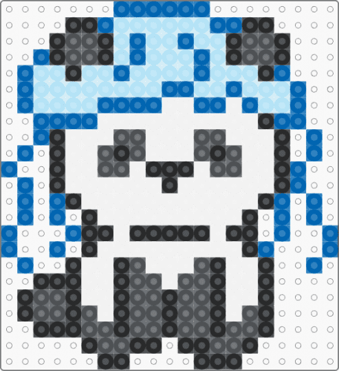 Jellyfish Panda - blue, gray