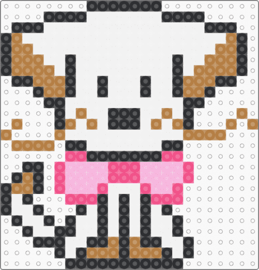 Dragon Whiskers and Bow - pink, tan, white