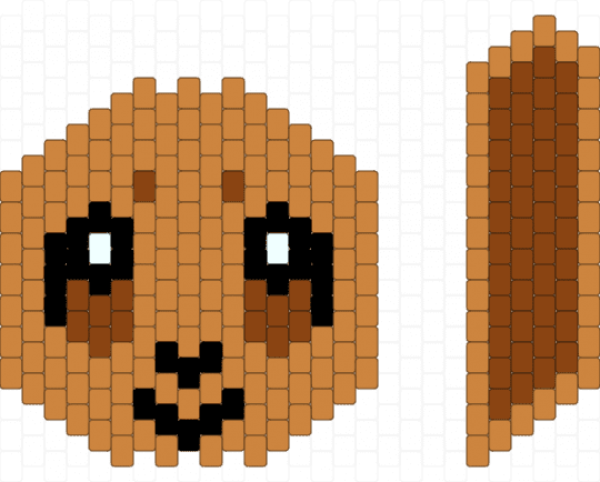 eevee flat stitch - orange