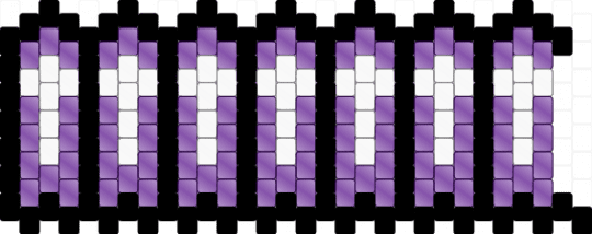 stained glass cathedral window cuff // purple - purple, white
