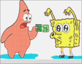 Spongebob & Patrick - spongebob squarepants,patrick star,nickelodeon,money,funny,tv show,animation,pin