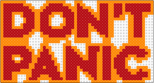 Don't Panic - orange,red