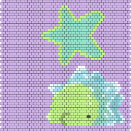 Snom (WIP) - snom,pokemon,star,panel,pastel,whimsical,adorable,soft,purple,green