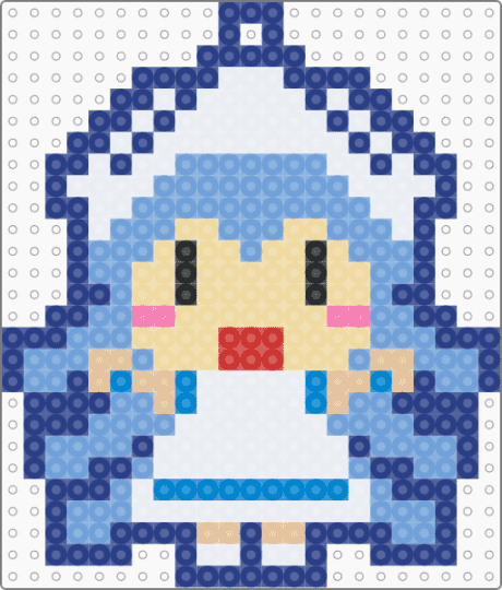 Squid Girl (Ika Musume)  Keychain - blue,beige,light blue,squid girl,ika musume,keychain