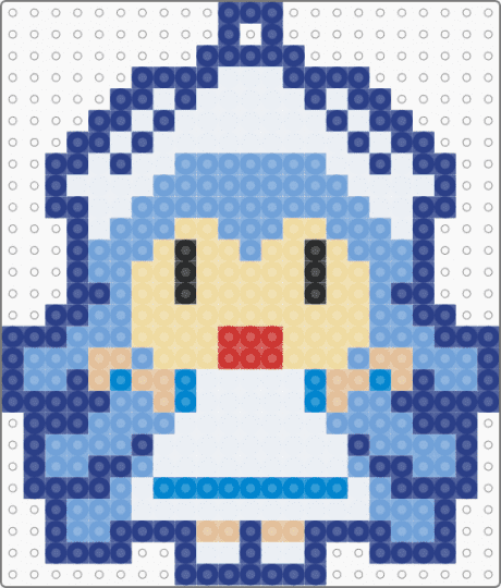 Squid Girl (Ika Musume)  Keychain - blue,light blue,squid girl,ika musume,keychain