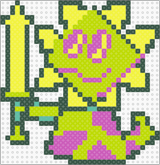 Floradinn sprite - gray,green,yellow,deltarune,deltarune chapter 5,sprite