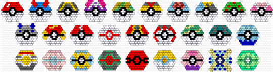All Pokeballs from modern Pokemon - white,red,gray,pink,green,colorful,pokemon,pokeball,master ball,greatball,ultraball,luxury ball,premier ball,dive ball