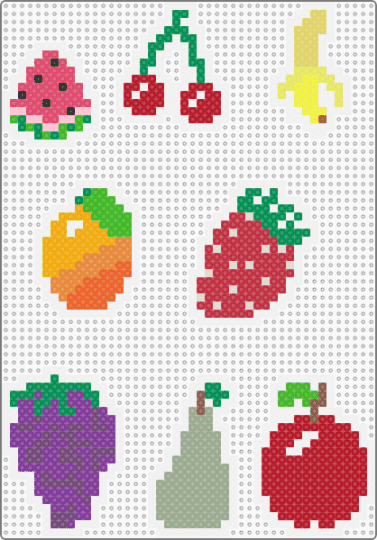 Fruit Sticker Pack - white,pink,orange,colorful,cotdstickers,fruit,food,summer,sticker,sticker pack,mango,banana