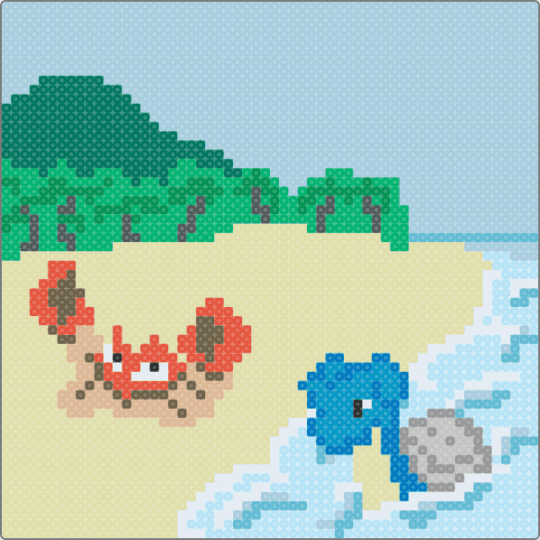 Pokemon Beach Day - yellow,light blue,green,cotdbeaches,pokemon,lapras,krabby,beach,summer