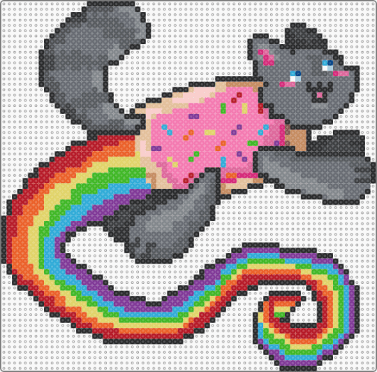 nyan cat (outline) - gray,pink,red,orange,colorful,nyan cat,cat