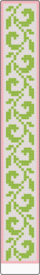 Vine bookmark - beige, green