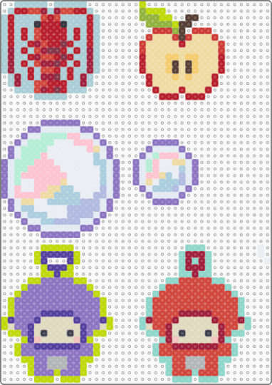 Idk - light blue,red,beige,blue