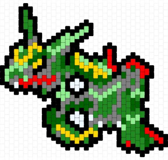 Rayquaza for my friend - gray,green,pokemon,rayquaza,charm,peyote,video game