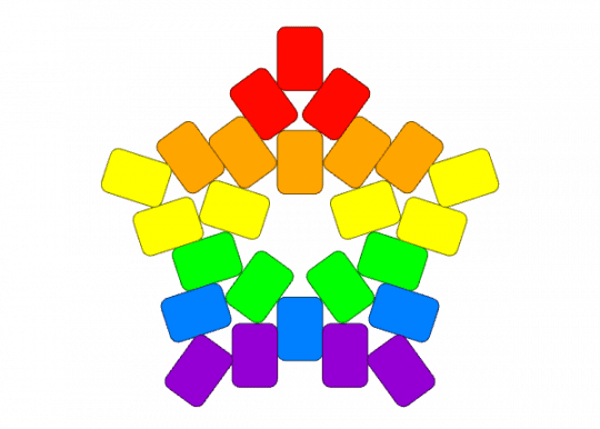 ☆Rainbow Star☆ - charm, cute, green, orange, pride, purple, rainbow, small, star, yellow