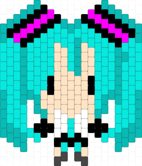 Lil miku - anime, character, charm, cute, hatsune miku, keychain, light blue, miku, teal, vocaloid