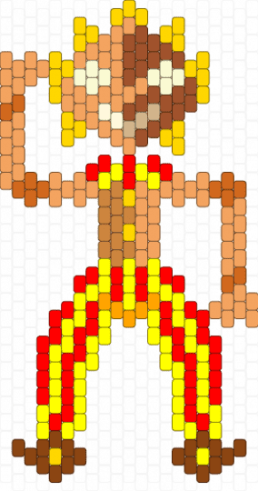 sun my little brother made for me to make - red,yellow,orange,cotdbronze,fnaf,secerity breach,jester