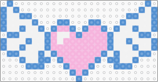 Pastel heart - light blue,pink