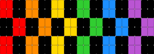 checker rainbow - black,orange,green,pink,colorful