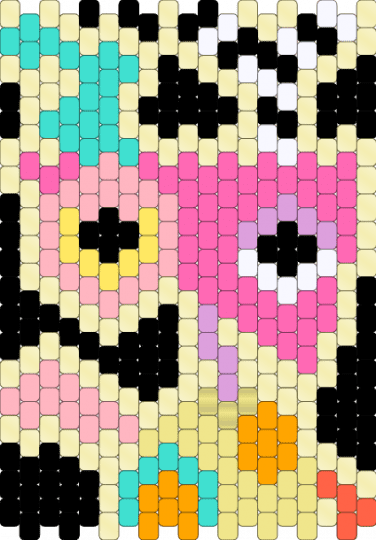 Zooble Multistich - yellow,pink