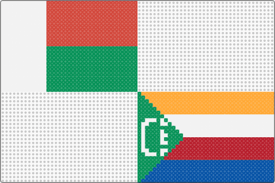 Day 34: Madagascar + Comoros - flag, green, red