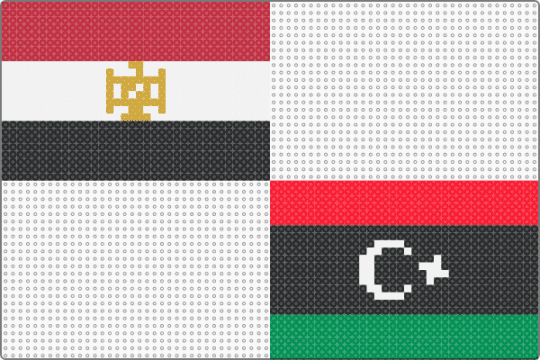 Day 16: Egypt + Libya - flag, red