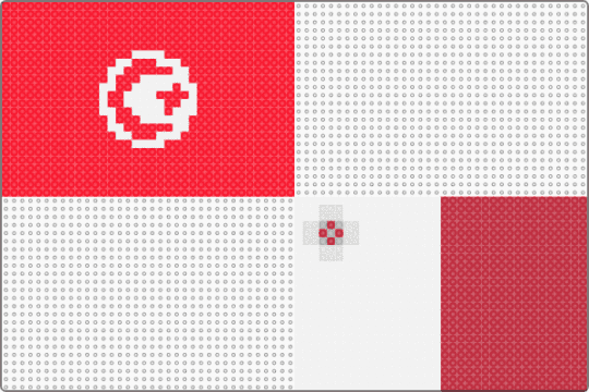 Day 21: Tunisia + Malta - flag, red