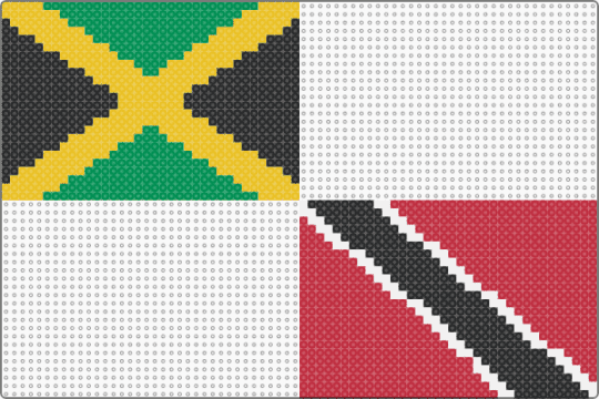 Day 20: Jamaica + Trinidad & Tobago - flag, red